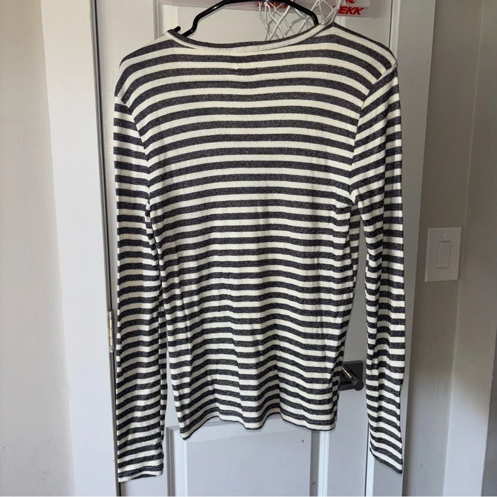 Anthropologie x Michael Stars Made in USA Knit Striped Long Sleeve Sise M / L - Picture 5 of 8